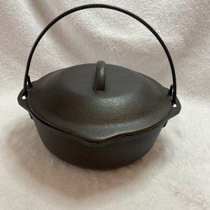 Vintage‎ Cast Iron Lodge 2qt sauce pan HTF recently seasoned